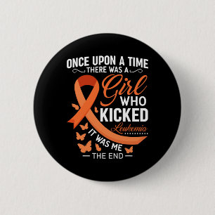 Leukaemia Awareness Fight Cancer Ribbon 6 Cm Round Badge