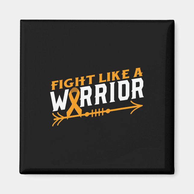 Leukaemia Awareness Fight Like A Warrior Blood Can Magnet (Front)