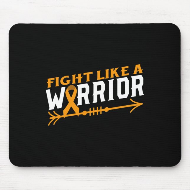 Leukaemia Awareness Fight Like A Warrior Blood Can Mouse Mat (Front)