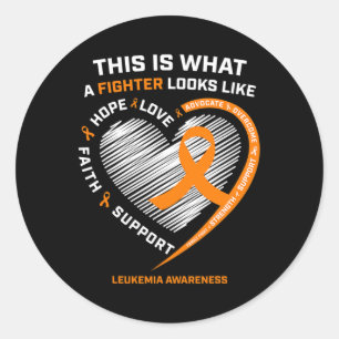 Leukaemia Awareness Fighter Gifts Men Women Mum Da Classic Round Sticker