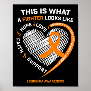 Leukaemia Awareness Fighter Gifts Men Women Mum Da Poster