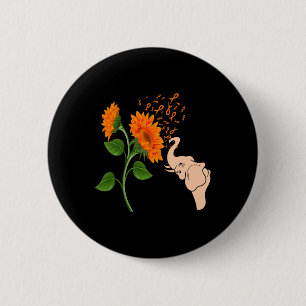 Leukaemia Awareness Flower  6 Cm Round Badge