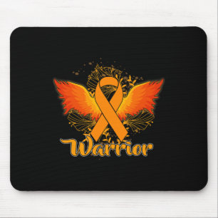 Leukaemia Awareness  Fun Warrior Orange Ribbon Gif Mouse Mat