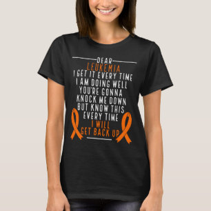 Leukaemia Awareness get back Orange Ribbon Cancer T-Shirt