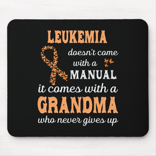 Leukaemia awareness Grandma Support Leukaemia Warr Mouse Mat (Front)