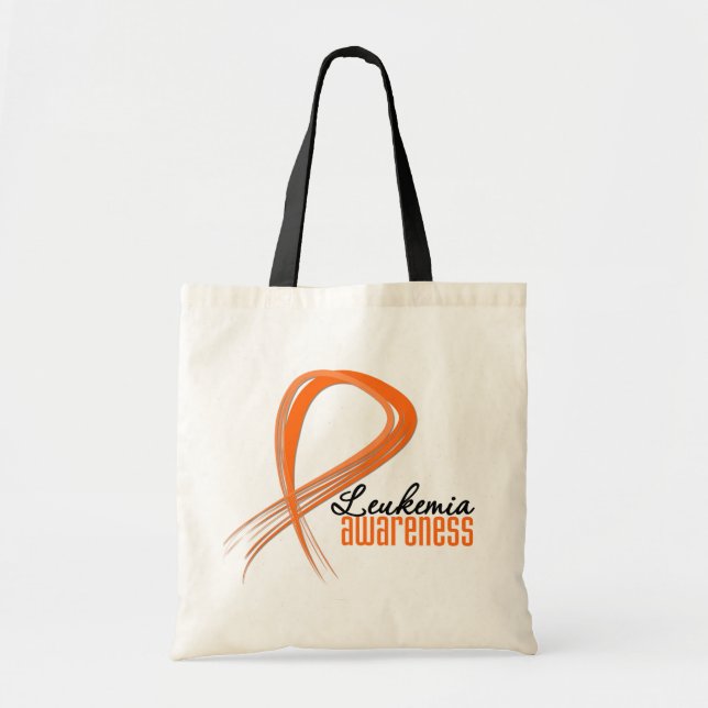 Leukaemia Awareness Grunge Ribbon Tote Bag (Front)