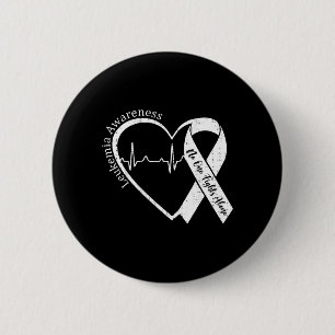 Leukaemia Awareness Heart Orange Support Men Women 6 Cm Round Badge