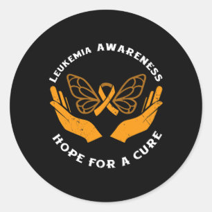 Leukaemia Awareness Hope For A Cure Blood Cancer  Classic Round Sticker