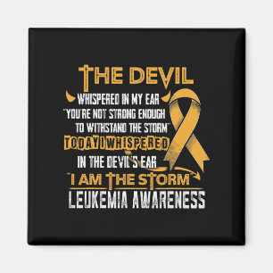 Leukaemia Awareness I am the Storm Devil Magnet
