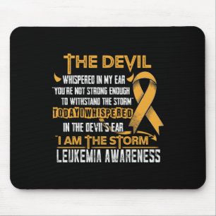 Leukaemia Awareness I Am The Storm Devil  Mouse Mat