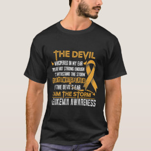 Leukaemia Awareness I am the Storm Devil T-Shirt