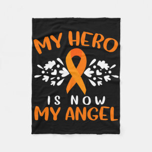 Leukaemia Awareness I Wear Orange For Someone Butt Fleece Blanket