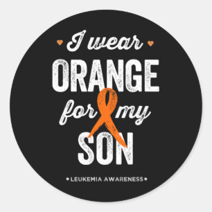 Leukaemia Awareness I Wear Orange Ribbon For My So Classic Round Sticker