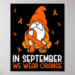 Leukaemia Awareness In September We Wear Orange Poster