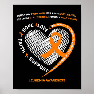 Leukaemia Awareness Men Women Kids Family Leukaemi Poster