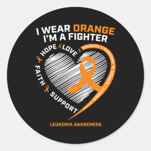 Leukaemia Awareness  Men Women Mum Dad Gifts Leuke Classic Round Sticker