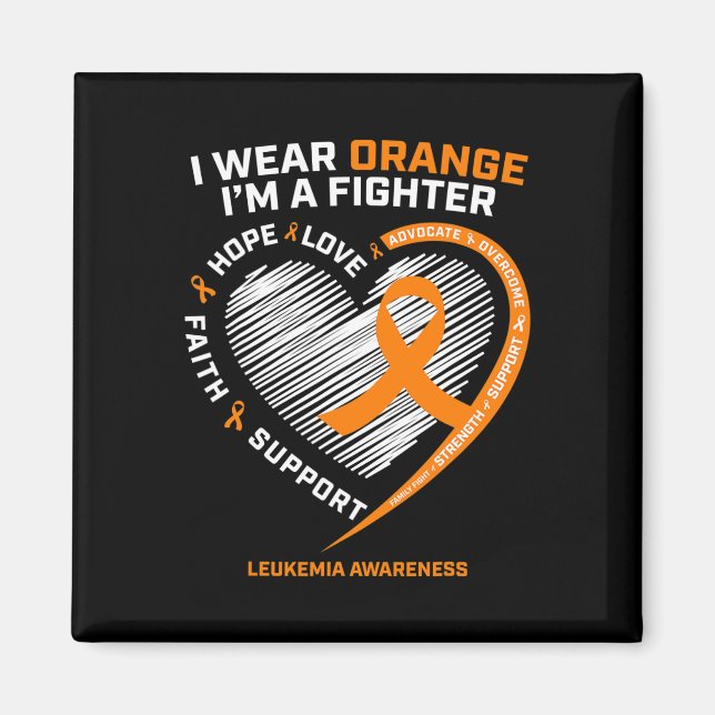 Leukaemia Awareness  Men Women Mum Dad Gifts Leuke Magnet (Front)