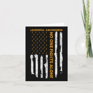 Leukaemia Awareness Month American Flag I'm A Warr Card