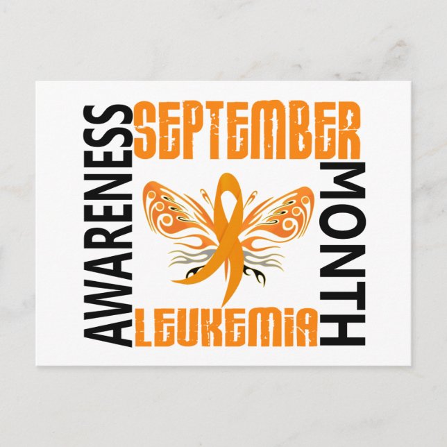 Leukaemia Awareness Month Butterfly 3.4 Postcard (Front)