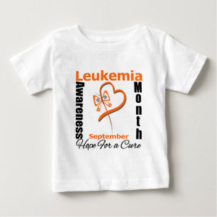 Leukaemia Awareness Month Butterfly Heart Baby T-Shirt
