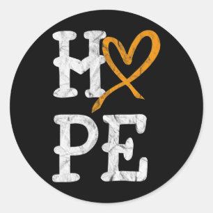 Leukaemia Awareness Month Hope Vintage Blood Cance Classic Round Sticker