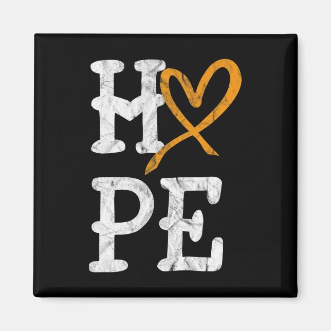 Leukaemia Awareness Month Hope Vintage Blood Cance Magnet (Front)