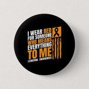 Leukaemia Awareness Month I Wear Red Blood Cancer 6 Cm Round Badge