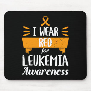 Leukaemia Awareness Month I Wear Red Blood Cancer  Mouse Mat