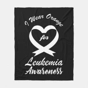 leukaemia awareness month Orange Ribbon Warrior Fi Fleece Blanket