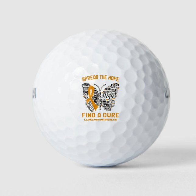 Leukaemia Awareness Month Ribbon Gifts Golf Balls (Front)