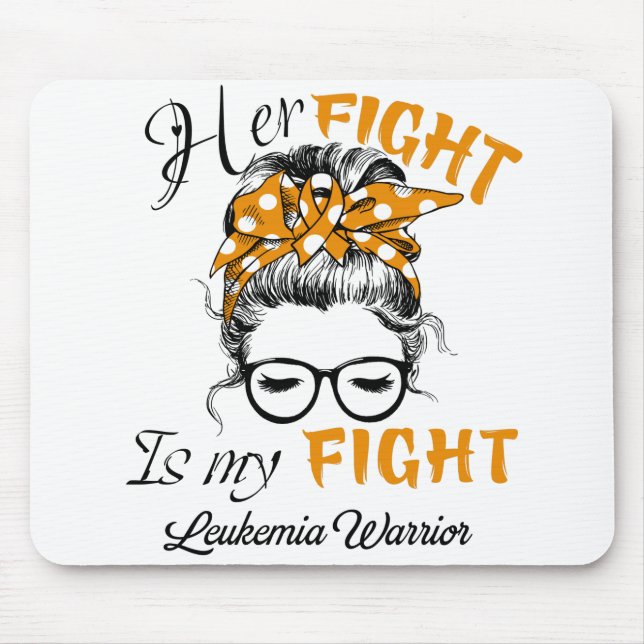 Leukaemia Awareness Month Ribbon Gifts Mouse Mat (Front)