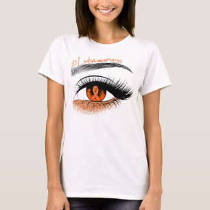 Leukaemia Awareness Month Ribbon Orange Bright Eye T-Shirt