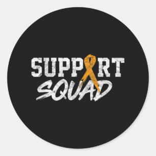 Leukaemia Awareness Month Support Squad Blood Canc Classic Round Sticker