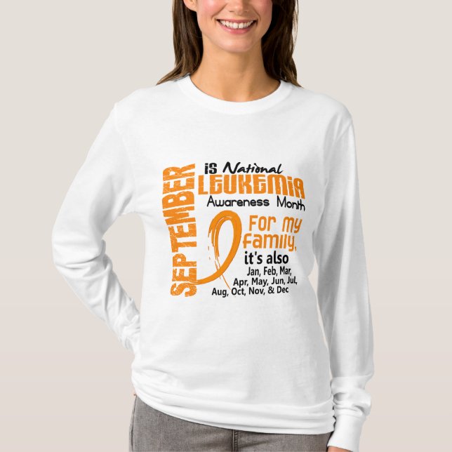 Leukaemia Awareness Month T-Shirt (Front)