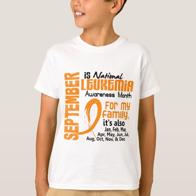 Leukaemia Awareness Month T-Shirt (Front)