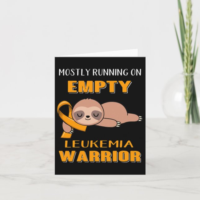 Leukaemia Awareness Mostly Running On Empty Warrio Card (Front)