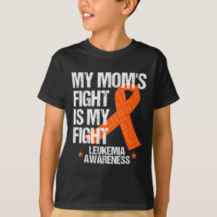 Leukaemia Awareness Mum Fight Orange Ribbon Gift T-Shirt