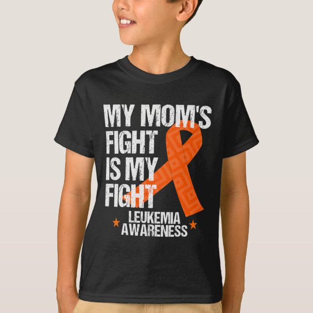Leukaemia Awareness  Mum Fight Orange Ribbon Gift  T-Shirt (Front)