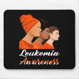 Leukaemia Awareness Mum Orange Ribbon Warrior Figh Mouse Mat