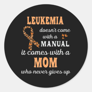 Leukaemia awareness Mum Support Leukaemia Warrior  Classic Round Sticker