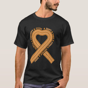 Leukaemia Awareness Orange Ribbon Blood Cancer Str T-Shirt