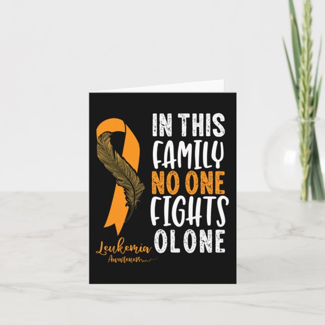 Leukaemia Awareness  Orange Ribbon Cancer Survivor Card (Front)