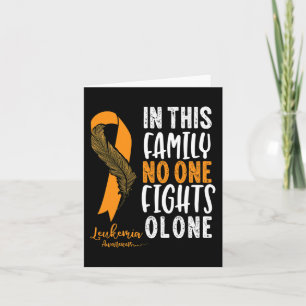 Leukaemia Awareness Orange Ribbon Cancer Survivor Card
