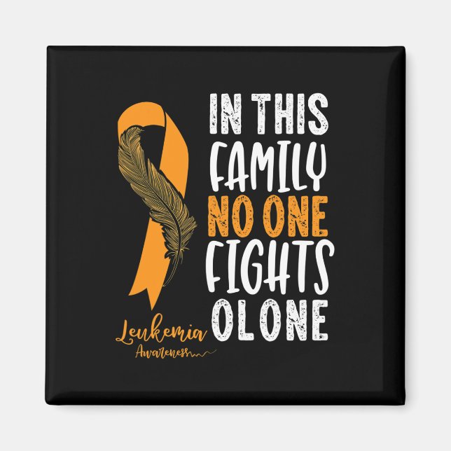 Leukaemia Awareness  Orange Ribbon Cancer Survivor Magnet (Front)