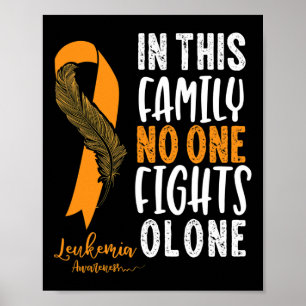 Leukaemia Awareness  Orange Ribbon Cancer Survivor Poster