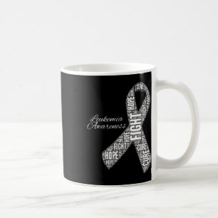 Leukaemia Awareness Orange Ribbon Fight Hope Cure Coffee Mug