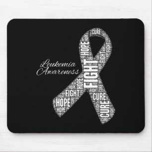 Leukaemia Awareness Orange Ribbon Fight Hope Cure Mouse Mat