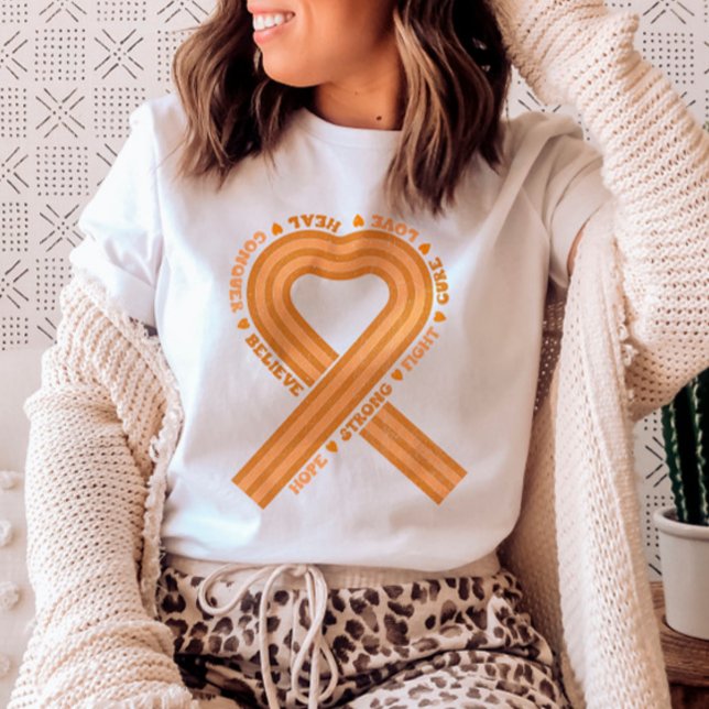 Leukaemia Awareness Orange Ribbon Support T-Shirt (Creator Uploaded)