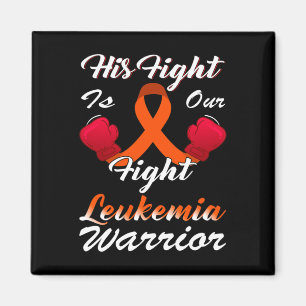 Leukaemia Awareness Orange Ribbon Warrior Fighter Magnet