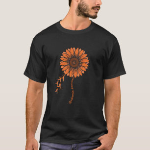Leukaemia Awareness - Orange Sunflower T-Shirt
